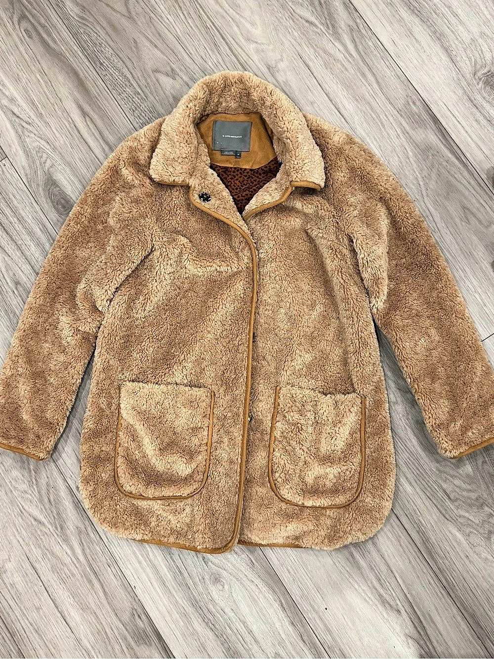Anthropologie Teddy Jacket in Brown Size XS Like New